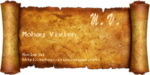 Mohay Vivien névjegykártya